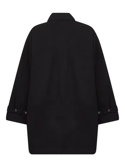 Totême Toteme Women Organic Cotton Oversized Trench Coat In Black