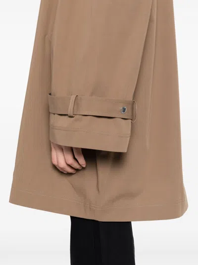 Totême Oversize Organic Cotton Trench Coat In Brown