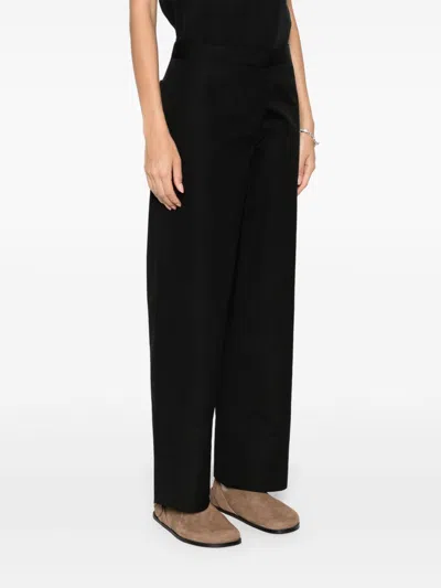 Totême Toteme Women Trousers With Stitching Detail In Black