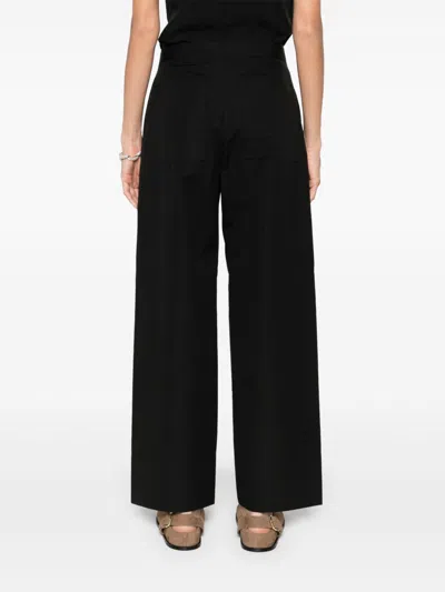 Totême Toteme Women Trousers With Stitching Detail In Black