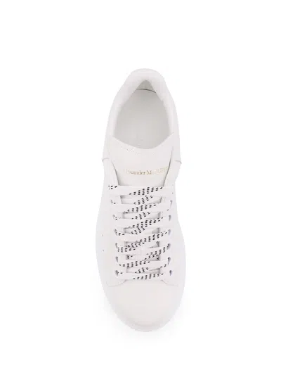 Alexander Mcqueen Women Leather Upper And Rubber Sole Sneaker In White