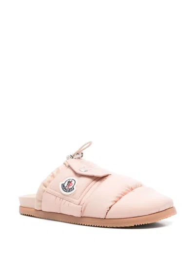 Moncler Mon Pocket Slippers With Soft Padded Design And Logo Patch