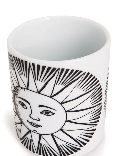 Fornasetti Pencil Holder Sole In Metallic
