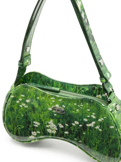 Diesel Women's Play Shoulder Bag In Green