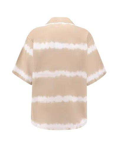 Aspesi Cotton Shirt With Printed Tie-dye Pattern