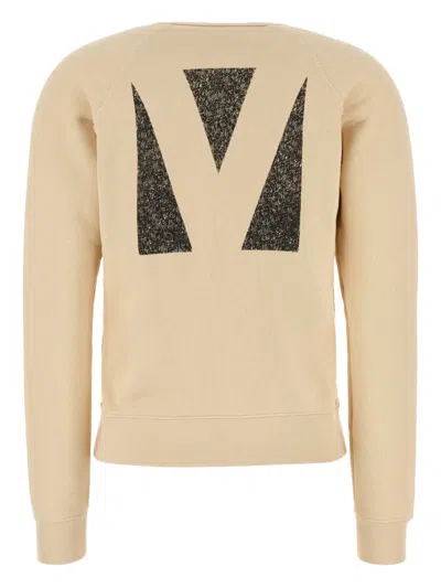 Valentino Graphic Print Crew Neck Knitwear Sweatshirt In Neutral