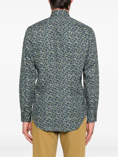 Paul Smith Floral Print Long Sleeve Button-down Shirt In Multi