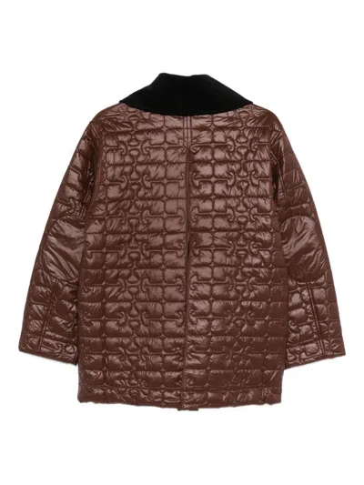 Ganni Shiny Quilt Midi Jacket