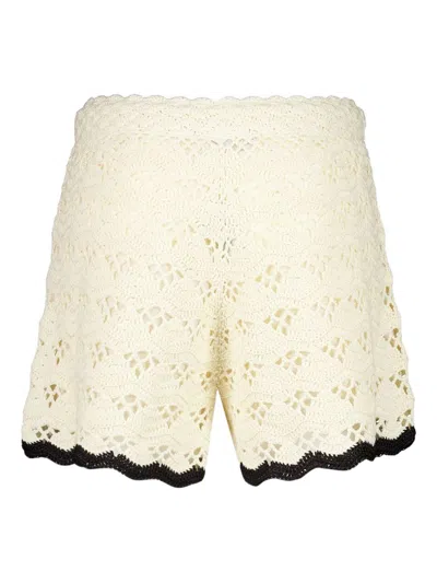 Zimmermann Rhiannon Crochet Short Cream/black