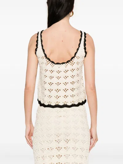 Zimmermann Rhiannon Crochet Tank Top In White