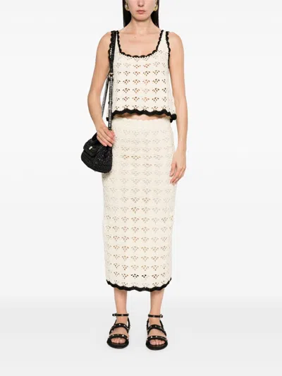 Zimmermann Rhiannon Crochet Tank Top In White