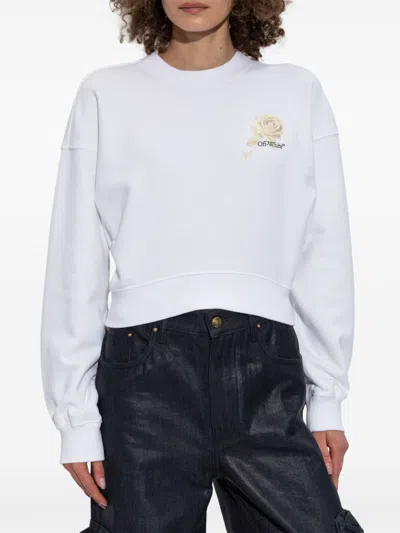 Off-white Roses Arrows Cropped Sweatshirt