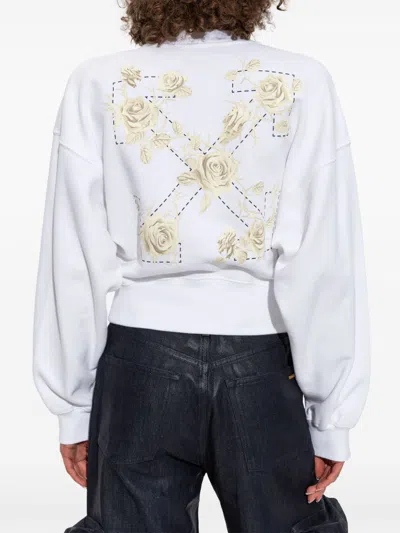 Off-white Roses Arrows Cropped Sweatshirt