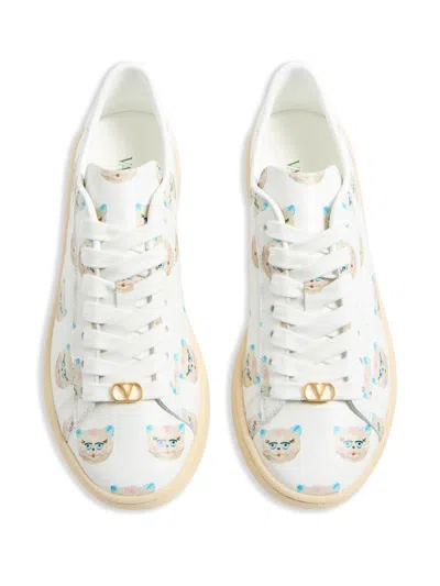 Valentino Artistic Maison Cat Leather Sneakers