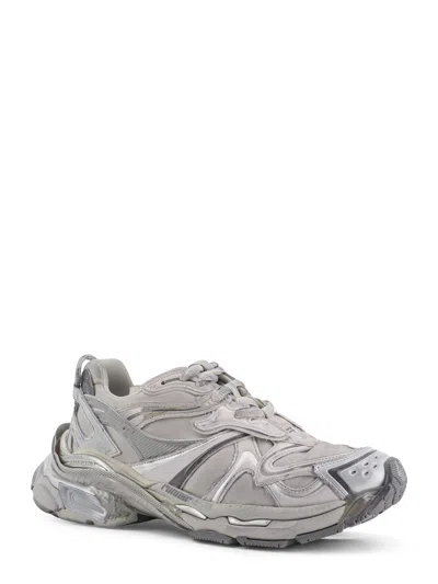 Balenciaga Runner 2.0 Sneakers Grey Silver In Animal Print