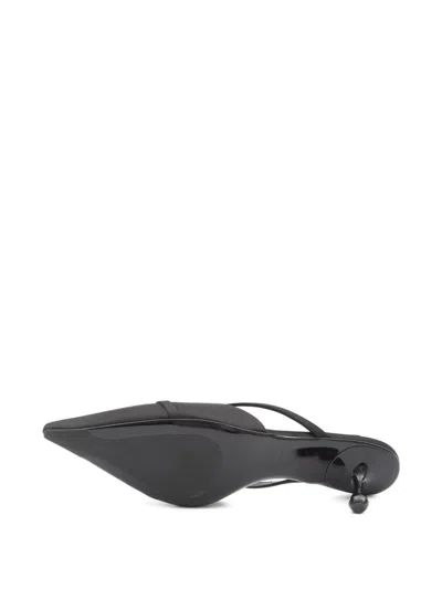 Jimmy Choo Pointed Toe Kitten Heel Sandals With Pearl Embellishment