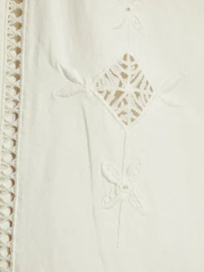 Isabel Marant Sandra Cotton Mini Skirt In White