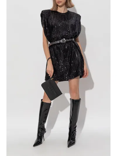 Golden Goose Sequin Mini Dress. In Black