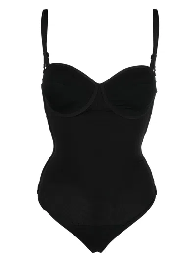 Wolford Shaping String Bodysuit In Black