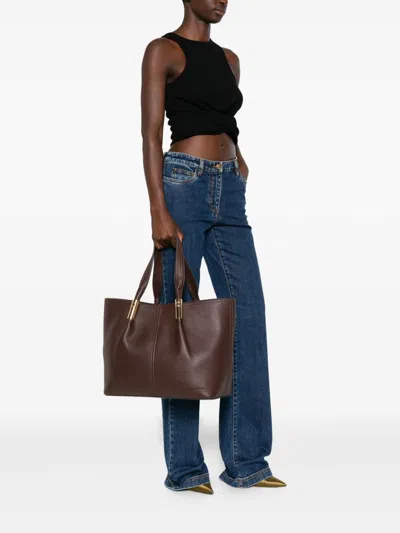 Elisabetta Franchi Shopping Bag In Burgundy