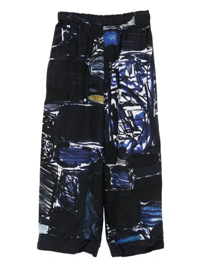 Daniela Gregis Abstract-print Elasticated-waist Trousers In Multi