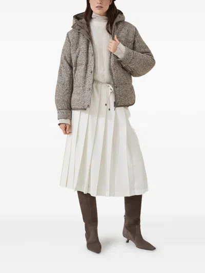 Brunello Cucinelli Turtle Neck Blouse In Neutral