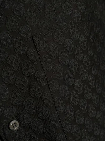 Alexander Mcqueen Black Cross-bar Chain Shirt