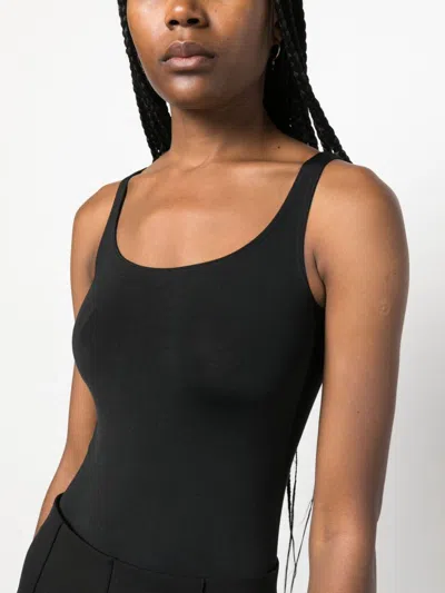 Wolford Cotton-blend Jamaika Bodysuit In Black