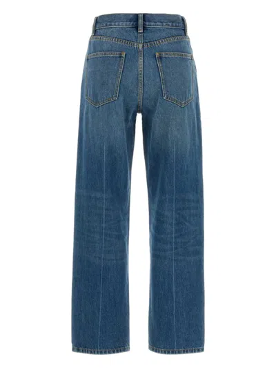 Tory Burch Slim Denim Cotton Jeans In Blue