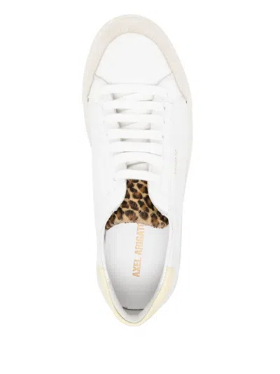 Axel Arigato Round Toe Rubber Sole Contrast Heel In White