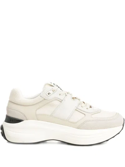 Tod's Low Top Leather Sneakers With Contrast Sole In White