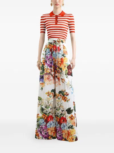 Dolce & Gabbana Viscose Polo In Multi
