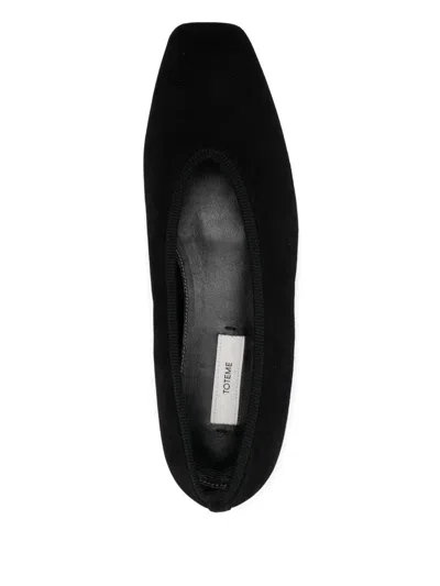 Totême 10mm Minimalist Velvet Ballerina Flats
