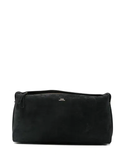 Totême Toteme Pre Suede Leather Clutch In Black