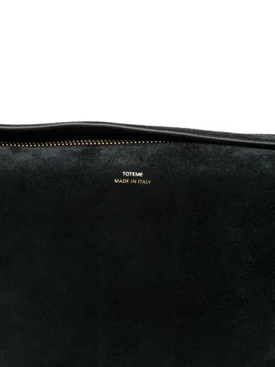 Totême Toteme Pre Suede Leather Clutch In Black