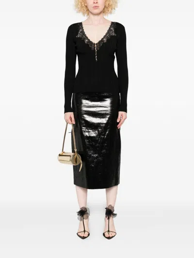 Self-portrait Sweaters Blacks And Greys In Black