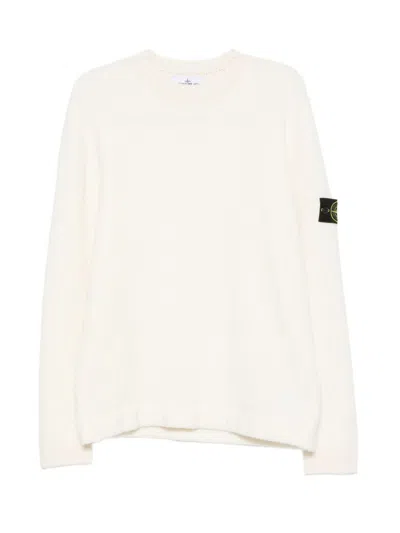Stone Island Cotton Sweatshirt In White