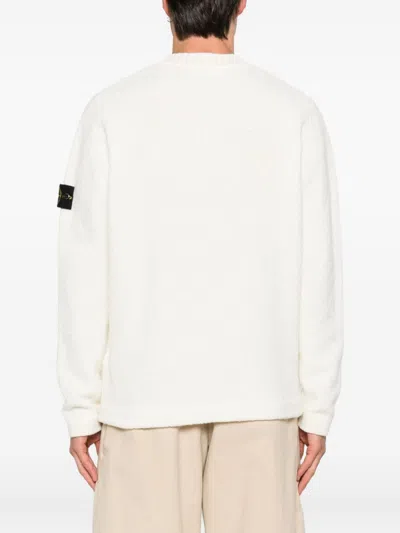 Stone Island Cotton Sweatshirt In White