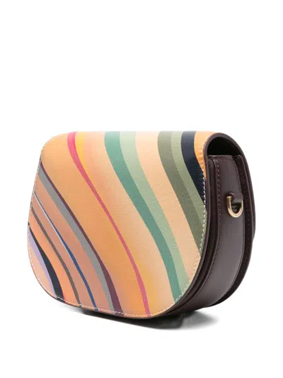 Paul Smith Swirl Leather Crossbody Bag In Multi