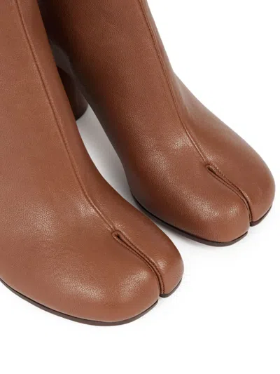 Maison Margiela Tabi Ankle Boots Woman Black In Brown