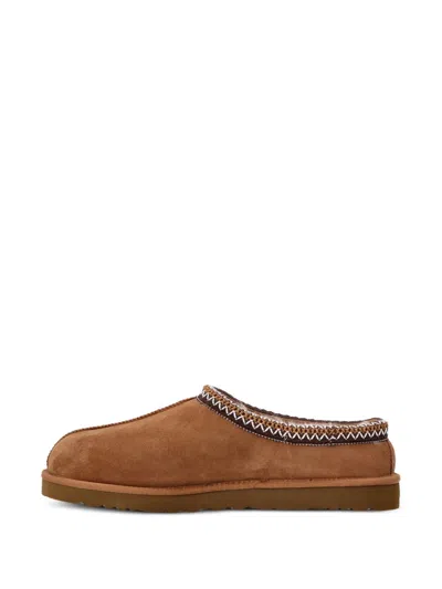 Ugg Soft Suede Slip-on Loafers With Zigzag Stitch Detail