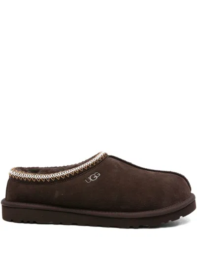 Ugg Tasman Cocoa-coloured Eather Slip-ons In Brown