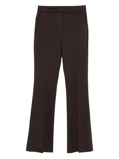 Via Masini 80 Side-pocket Straight-hem Trousers In Brown