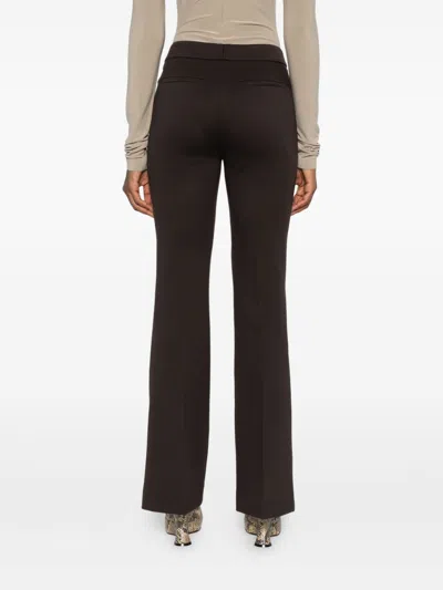 Via Masini 80 Side-pocket Straight-hem Trousers In Brown