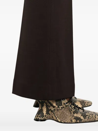 Via Masini 80 Side-pocket Straight-hem Trousers In Brown