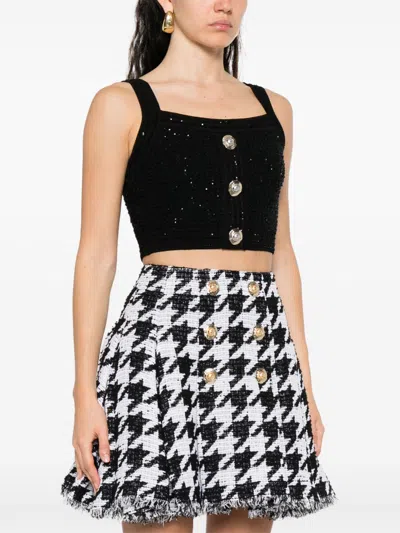 Balmain Tweed Crop Top