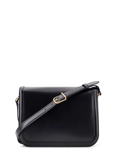 Valentino Garavani 9to5 Leather Shoulder Bag With Vlogo Signature Closure In Black