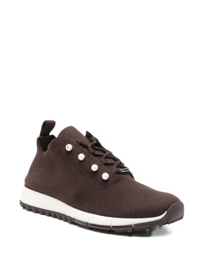 Jimmy Choo Veles Sneakers In Brown