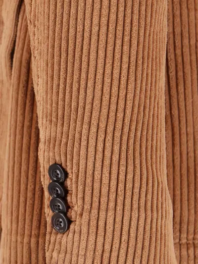 Boglioli Terracotta Brown Double-breasted Jacket In Multi