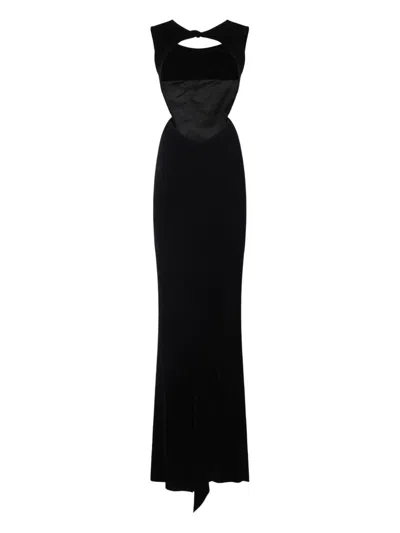 Rick Owens Open Back Gown Dress In Multi